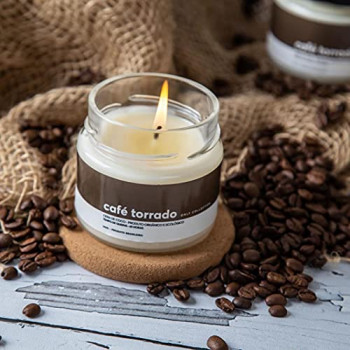 Vela aromática de café