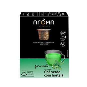 Chá verde com hortelã